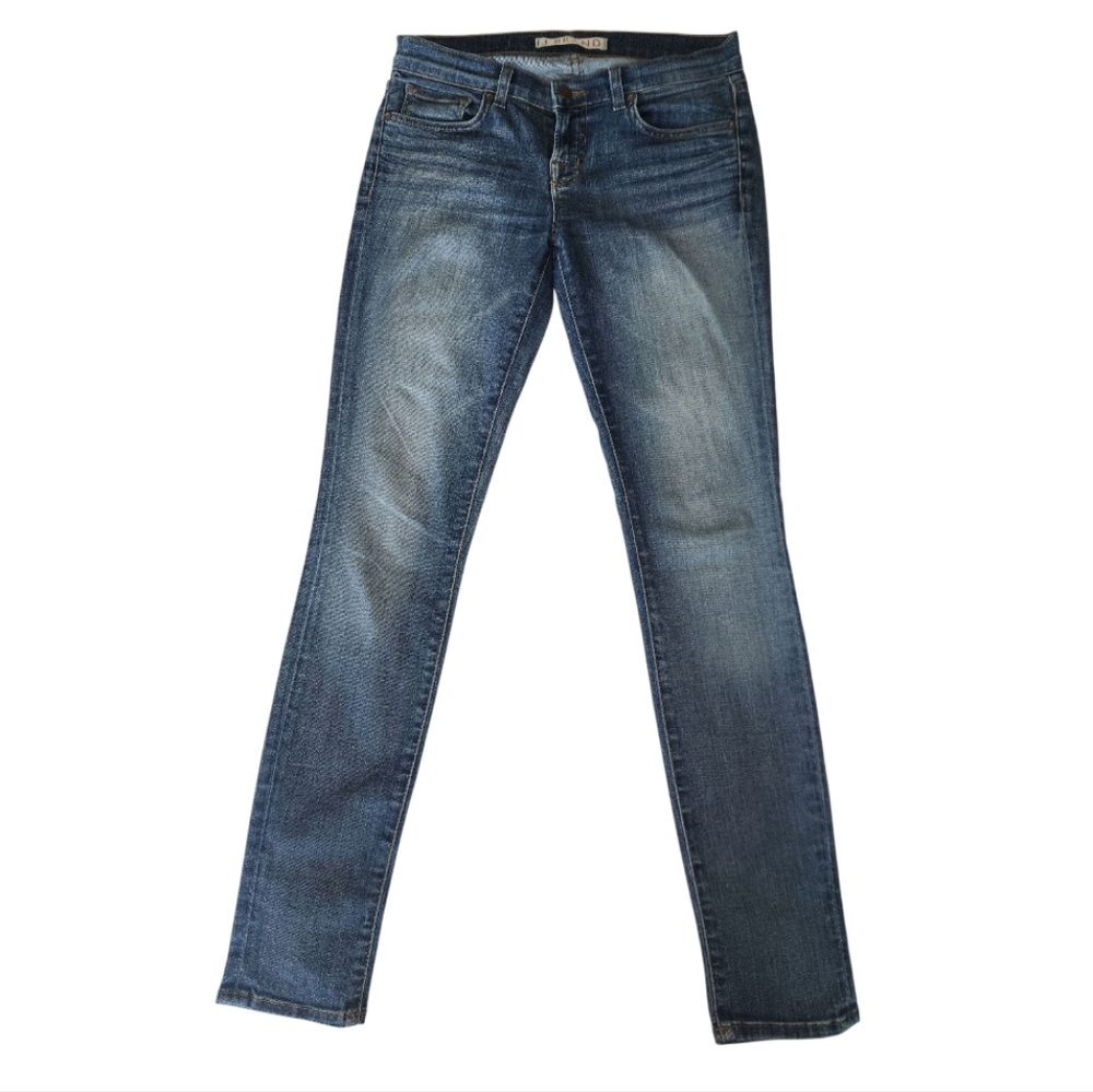 J Brand Blue Skinny Jeans with Vintage Fading